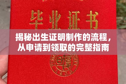 丛台揭秘出生证明制作的流程，从申请到领取的完整指南