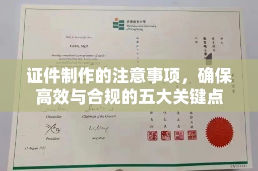 丛台证件制作的注意事项，确保高效与合规的五大关键点