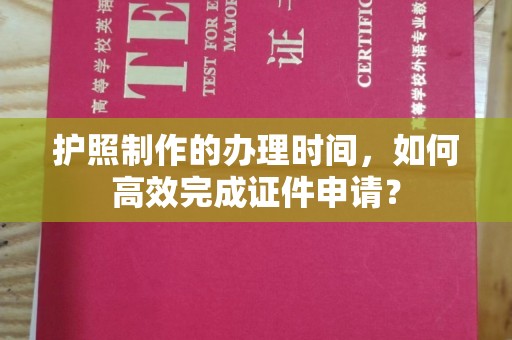 丛台护照制作的办理时间，如何高效完成证件申请？