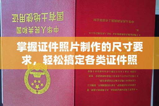 丛台掌握证件照片制作的尺寸要求，轻松搞定各类证件照