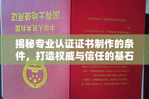 丛台揭秘专业认证证书制作的条件，打造权威与信任的基石